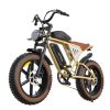 Electric Bike 20" x 4.0 Electric Bike for Adults with 750W Brushless Motor, 48V 34Ah Removable Dual Battery, Extra Long Cruising Range,7-Speed Transmi