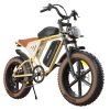 Electric Bike 20" x 4.0 Electric Bike for Adults with 750W Brushless Motor, 48V 34Ah Removable Dual Battery, Extra Long Cruising Range,7-Speed Transmi