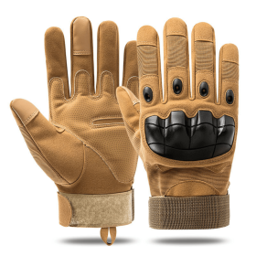 Unisex Airsoft Sports Gloves with Touchscreen Fingertip Capability (Color: Tan, size: XL)