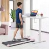 2 in 1 Under Desk Electric Treadmill 2.5HP, with Bluetooth APP and speaker, Remote Control, Display, Walking Jogging Running Machine Fitness Equipment