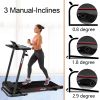 FYC Folding Treadmill for Home with Desk - 2.5HP Compact Electric Treadmill for Running and Walking Foldable Portable Running Machine for Small Spaces